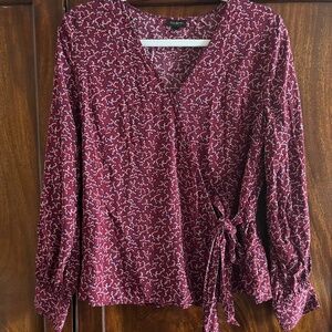 Talbots Floral Wrap Top - Size M